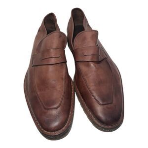 Berluti Loafers Mens Size 8.5 Brown Leather Andy Alto Penny Rubber Soles Comfort